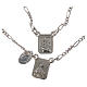 Scapular in 800 silver, Our Lady of Mount Carmel and Jesus s3