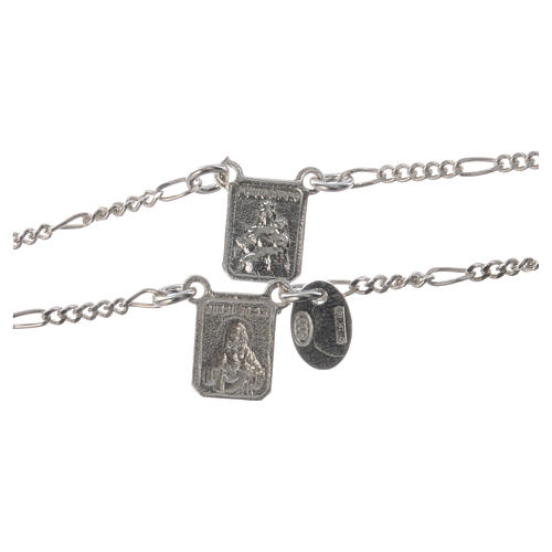 Scapular in 800 silver, Our Lady of Mount Carmel and Jesus 4