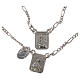 Scapular in 800 silver, Our Lady of Mount Carmel and Jesus s1