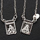 Scapular in 800 silver, Our Lady and Jesus s2