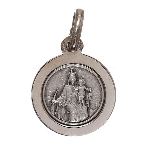 Skapulier Medaille Silber 925 12mm mit Rand 1