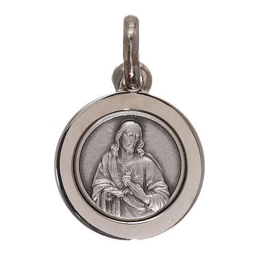Scapular with medal in 925 silver diam. 12 mm 2