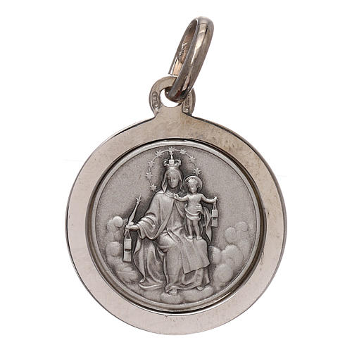 Scapular with medal in 925 silver diam. 16 mm 1