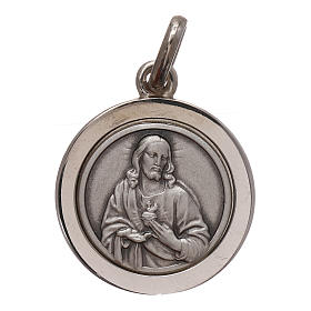 Sterling silver scapular medal 16 mm diameter