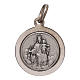 Sterling silver scapular medal 16 mm diameter s1