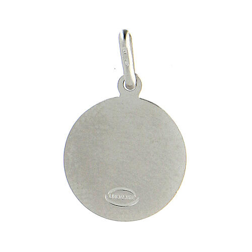 Padre Pio medal of rhodium-plated 925 silver 0.5 in 2