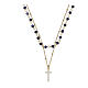 Choker necklace of gold plated 925 silver and 0.08 in blue crystal beads s1