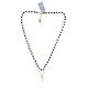 Collana girocollo argento 925 dorato e cristallo blu 2 mm s4