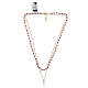 Choker necklace of gold plated 925 silver and 0.08 in crimson red crystal beads s4