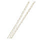 Choker necklace of gold plated 925 silver and 0.08 in white crystal beads s3