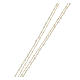 Cross choker necklace 2 mm 925 gold plated silver and white crystal s3