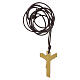 Collier en corde et bois d'olivier avec crucifix Sœurs Clarisses s3