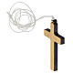Croix Monastère des Clarisses pour Première Communion en bois d'olivier 7x4,5 cm s2