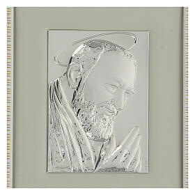 Quadro Padre Pio da Pietrelcina argento