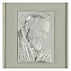 Quadro Padre Pio da Pietrelcina em prata s1