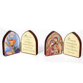 Bilder, Miniaturen, Drucke: Klein Tafel Bild und Schrift