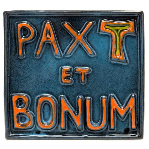 Pax et Bonum ceramic basrelief 1
