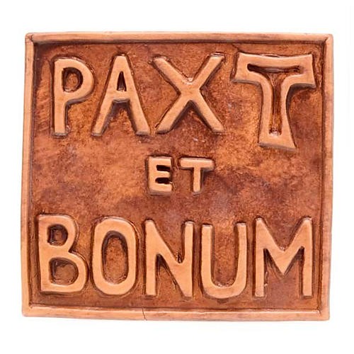 Pax et Bonum ceramic basrelief 2