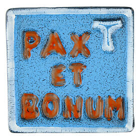 Pax et Bonum small ceramic basrelief