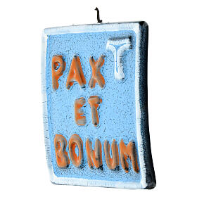 Pax et Bonum small ceramic basrelief