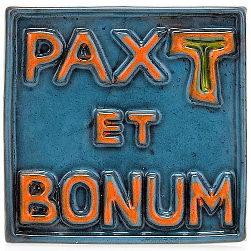 Relief en céramique Pax et Bonum petite taille 4