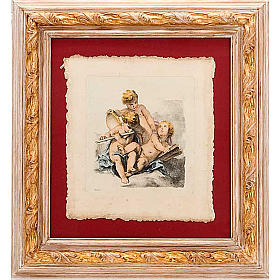 Quadri, stampe, codici miniati: Angeli dipinti su nuvola stampa Firenze Quadri, stampe, codici miniati: Angeli dipinti su nuvola stampa Firenze