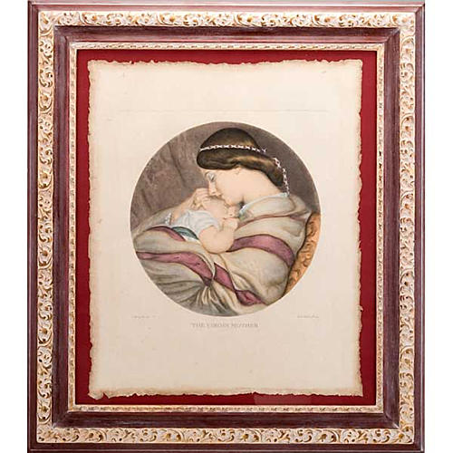 Madonna with the baby, Florentine print 1