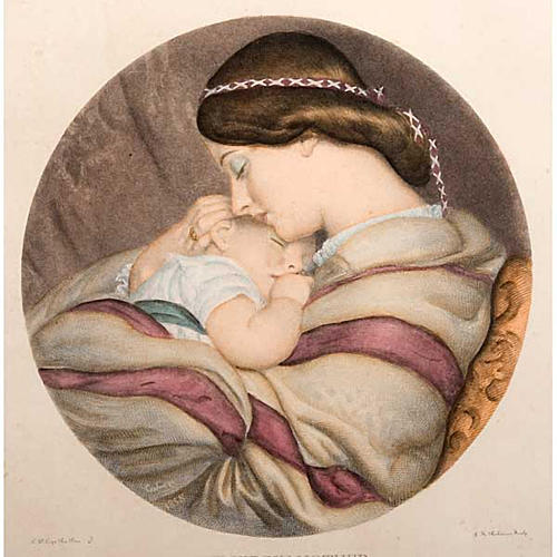 Madonna with the baby, Florentine print 3