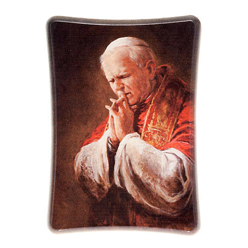 John Paul II praying, picture on wood 1