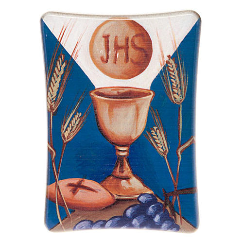 Chalice and host with blue background 1