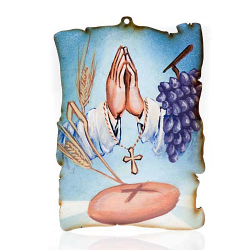 Obrazek dłonie złożone do modlitwy i winogrona 1