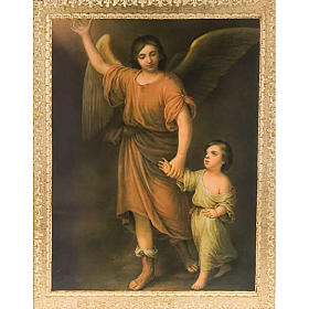 Print on wood, Guardian Angel by Murillo