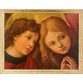 Stampa Angeli su legno con cornice