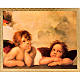 Print on wood, Raffaello's Angels with frame s1