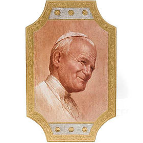 Quadros, Estampas, Manuscritos Iluminados: Impressão João Paulo II madeira