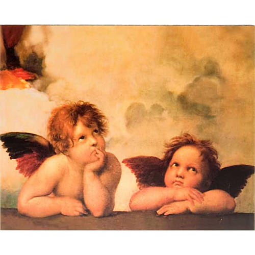 Print on wood, Raffaello's Angels 1