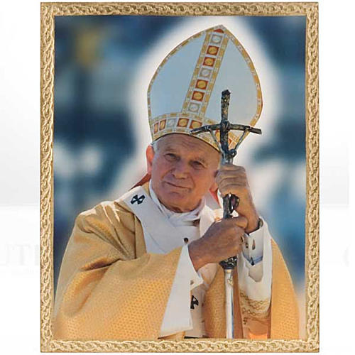Druck Papst Johannes Paul II mit Krummstab 1