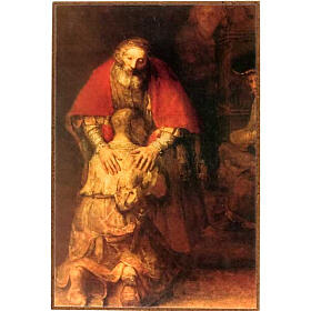 Impressão madeira Filho Pródigo de Rembrandt
