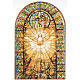 Druckbild Heiliger Geist abgerundet buntes Glasfenster s1