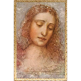 Stampa "Redentore" di Leonardo su legno