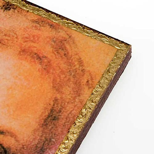 Print on wood, Face of Jesus of the Shroud with frame 2