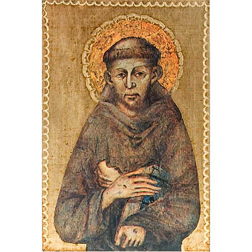 Druckbild auf Holz Franz von Assisi 1