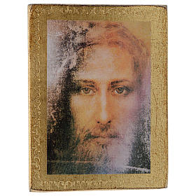 Druckbild auf Holz Gesicht Jesus des Leichentuches