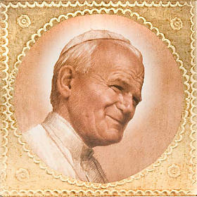 Impressão madeira João Paulo II