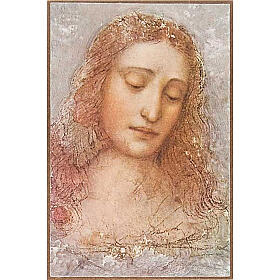 Impressão na madeira Redentor de Leonardo