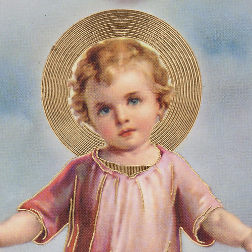 Enfant Jésus impression sur bois cadre en coeur 2