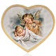 Enfant et ange gardien impression bois cadre en coeur s2