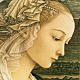 Print on wood, moulded, with Lippi's Madonna s2