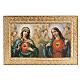 Print on wood, Sacred Heart of Mary and Jesus, Morgari s1