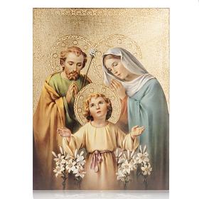 Druckbild aus Holz Heilige Familie Bellazzi